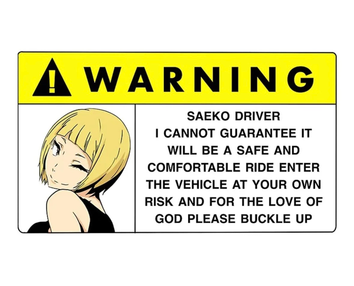 Anime Caution Sticker