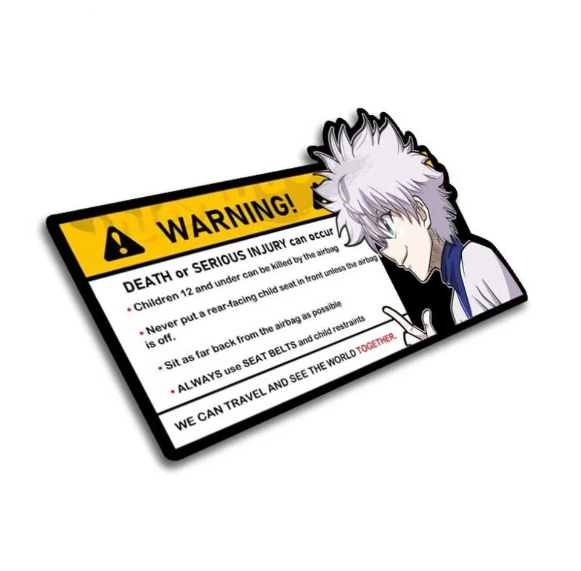 Hunter Hunter Killua Caution Sticker